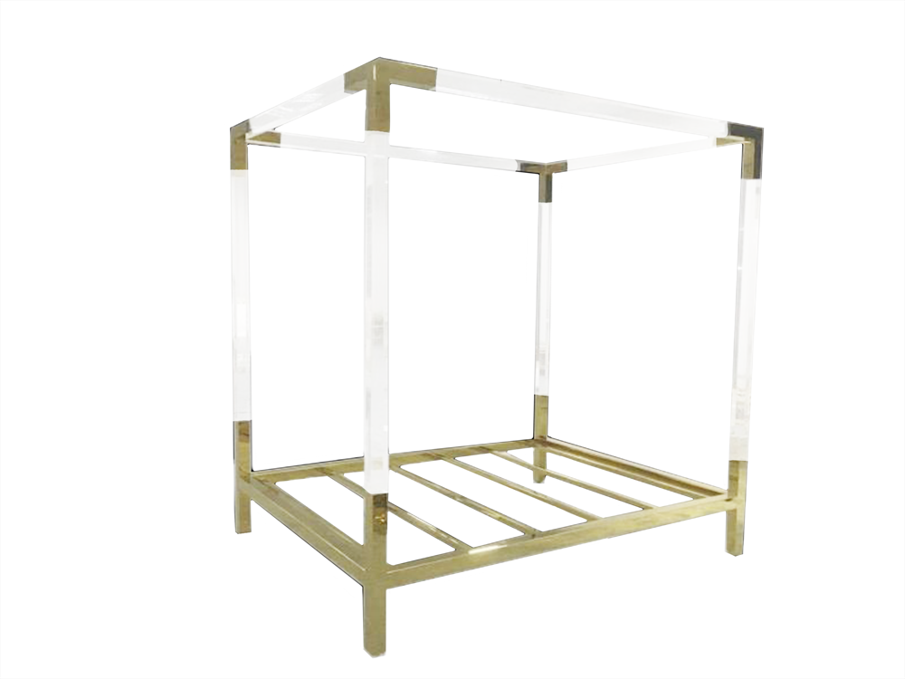 Empress Lucite Acrylic Queen Size 4 Post Bed - CUSTOMISE, Cocolea, , ,