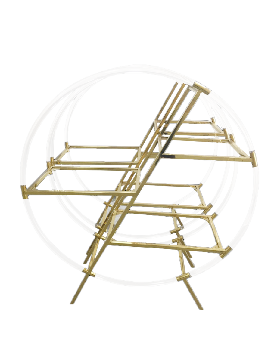 Oxford Round Lucite Acrylic Shelf or Bar Cabinet - CUSTOMISE, Cocolea, , ,