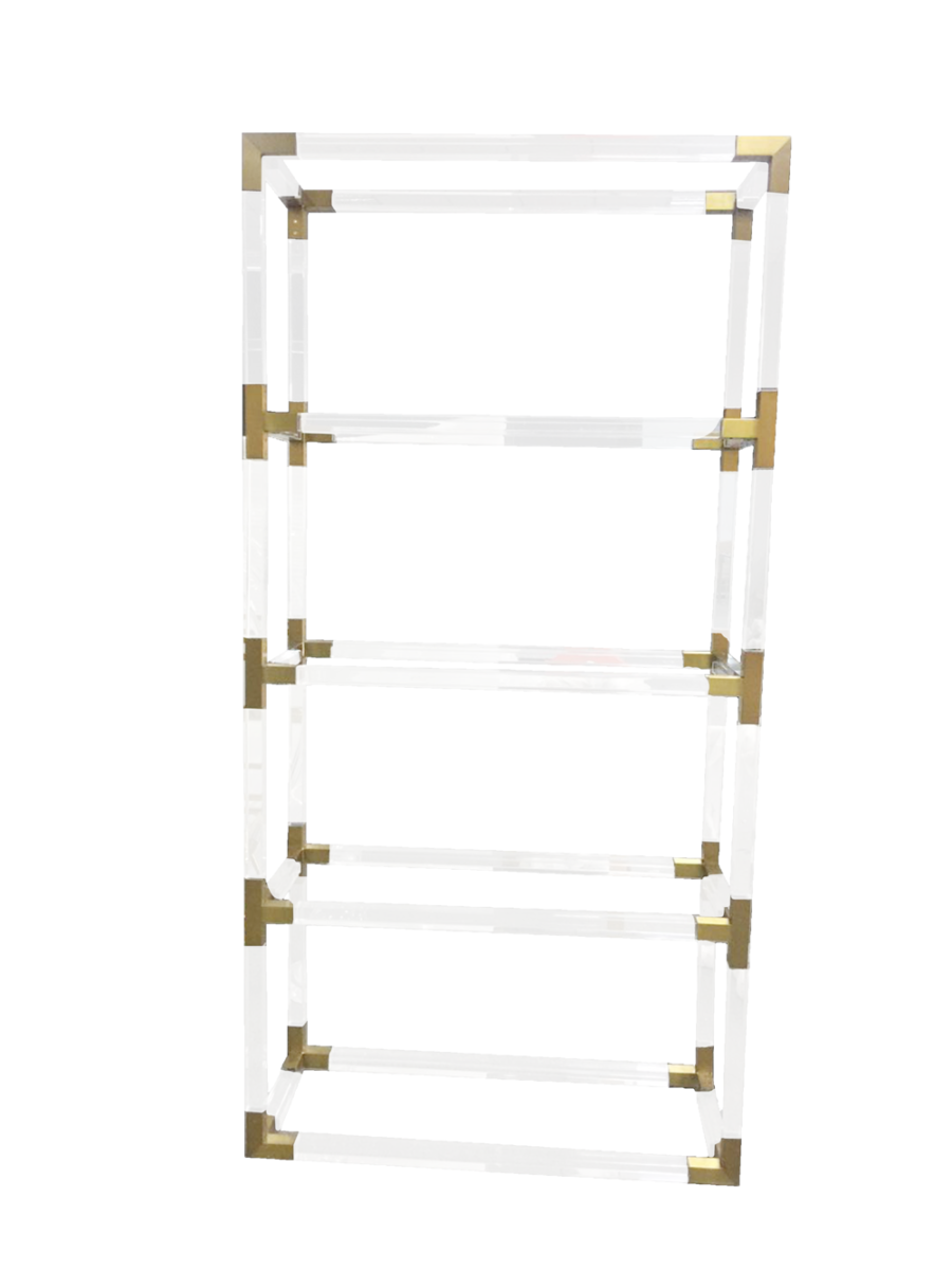 Ainsley Lucite Acrylic Open Bookcase - CUSTOMISE, Cocolea, , ,
