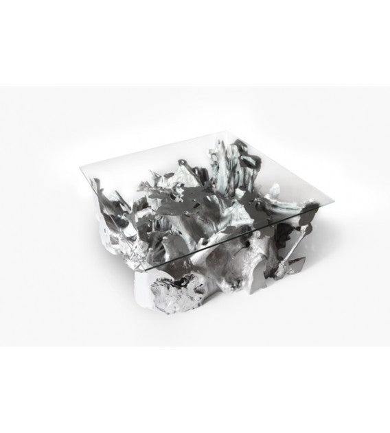 Silver Teak Root Square Coffee Table, Cocolea, , ,