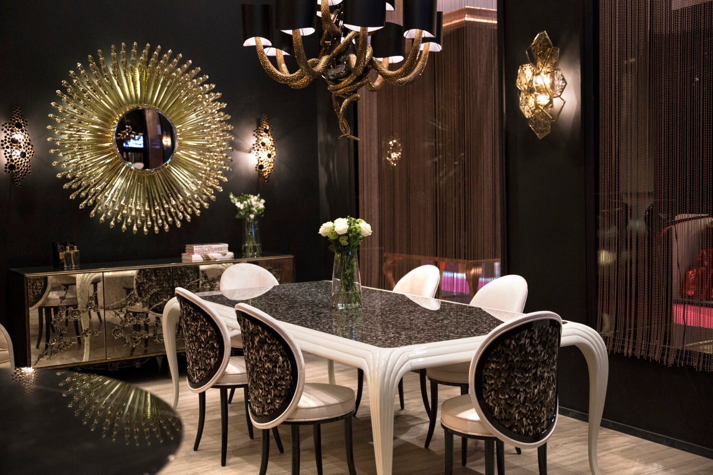 Serpentine Chandelier, Cocolea, , ,