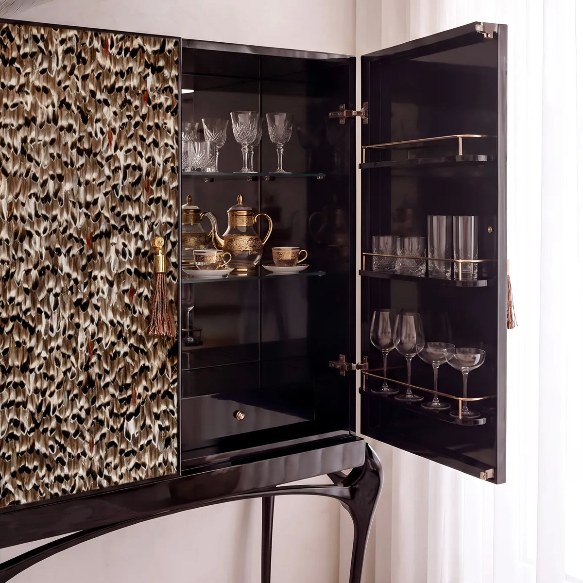 Temptation Folie Feather Bar Cabinet by KOKET – view 4