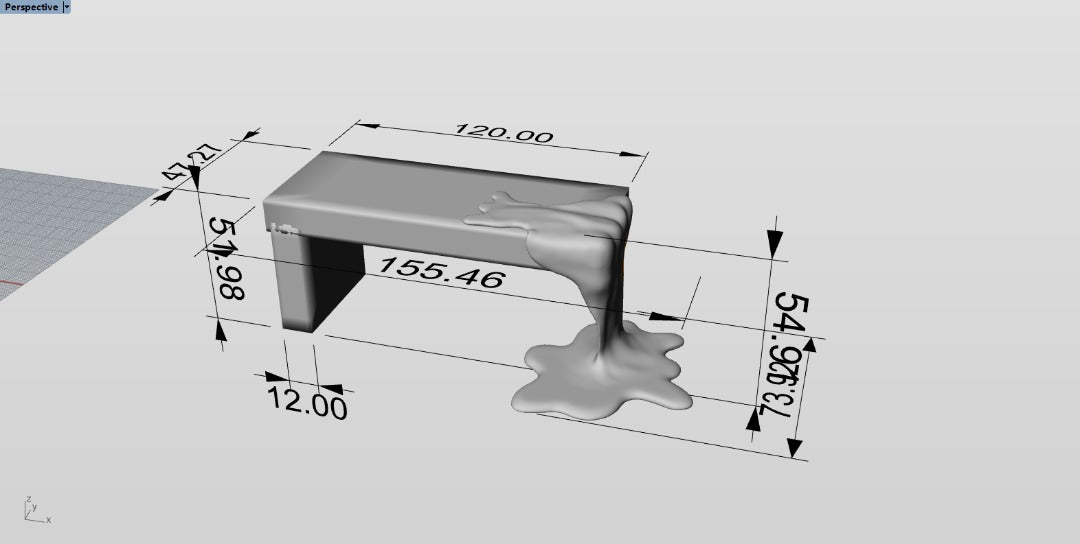 Liquid Series Matt Copper & Chrome Coffee Table, Cocolea, , ,