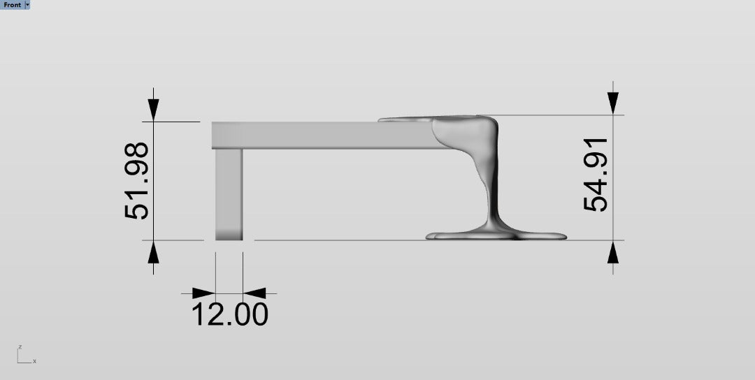 Liquid Series Matt Copper & Chrome Coffee Table, Cocolea, , ,