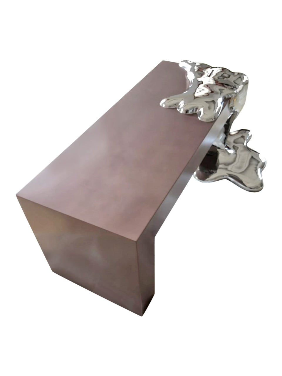 Liquid Series Matt Copper & Chrome Coffee Table, Cocolea, , ,