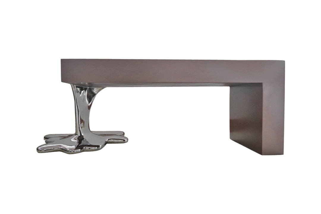 Liquid Series Matt Copper & Chrome Coffee Table, Cocolea, , ,