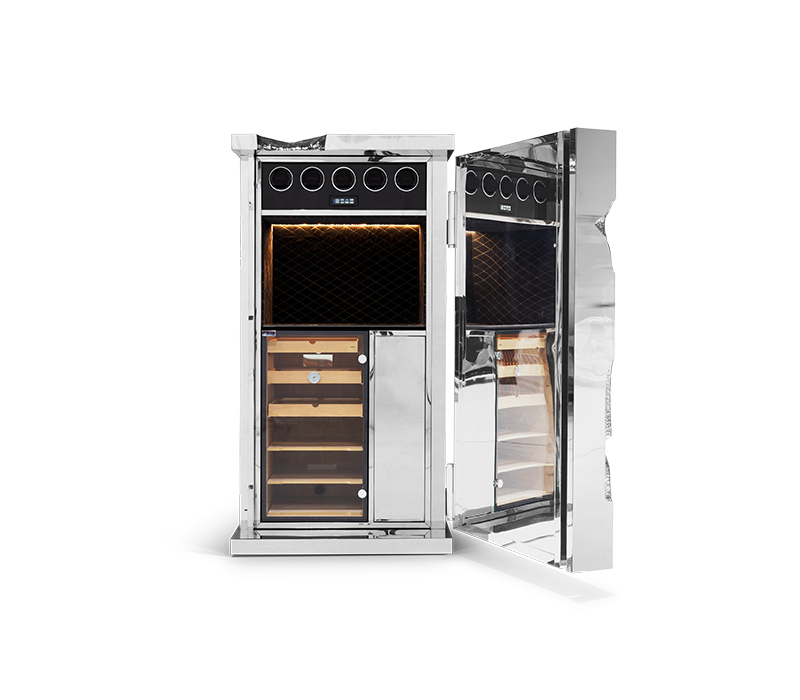 Millionaire Silver Cigar Luxury Safe by Boca do Lobo – view 3