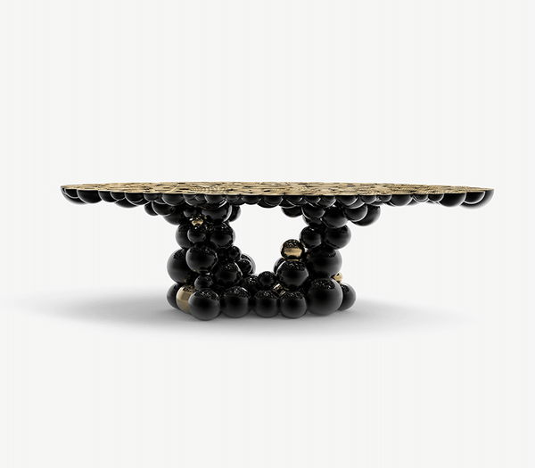 Newton Black Gold Dining Table, Boca do Lobo, , ,