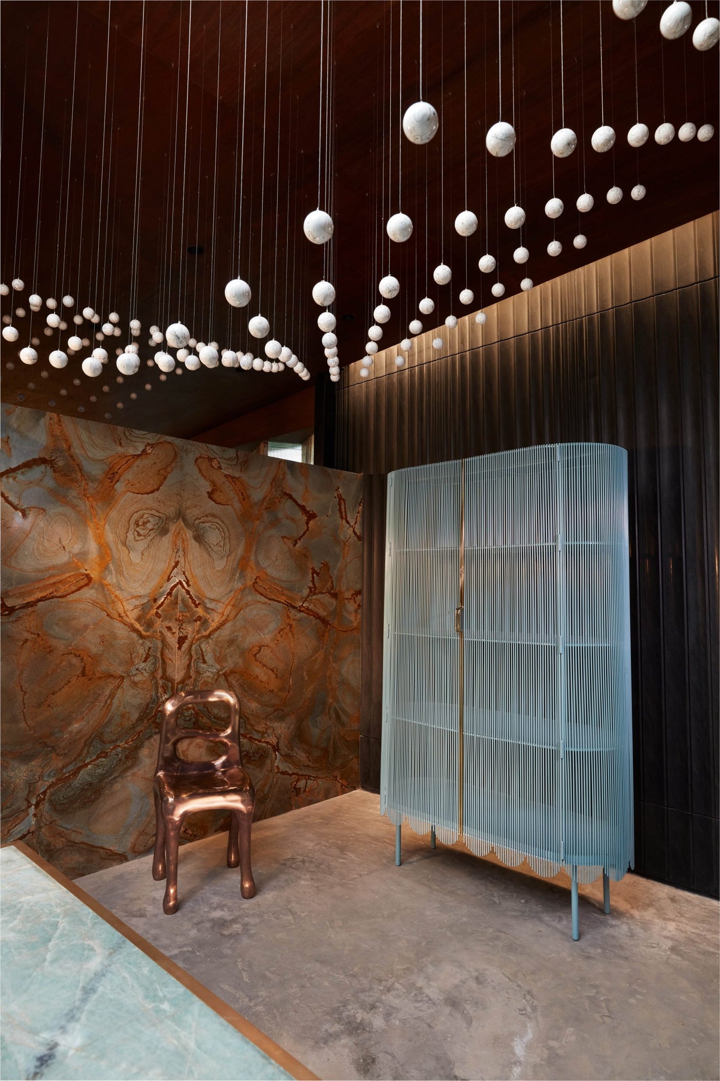 Strings Cabinet Blue Cabinet, Cocolea, , ,