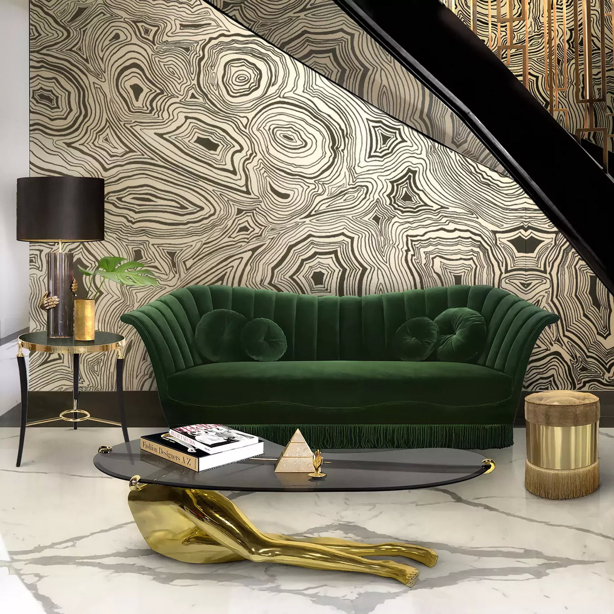 Olivia Leather Stool by KOKET – view 5