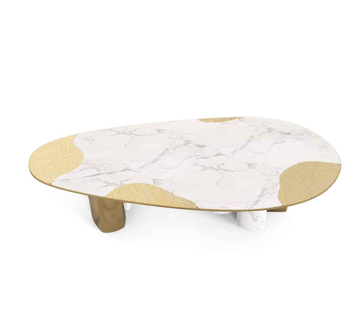 Ophelia Carrara Marble and Gold Dining Table by Boca do Lobo – view 5
