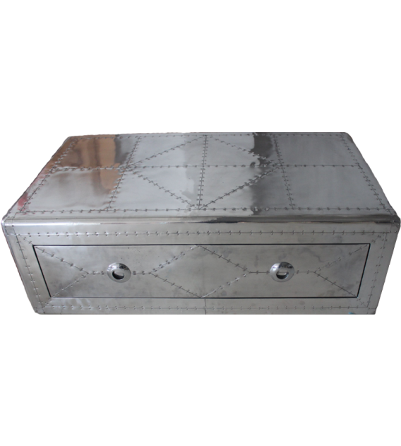 Aviator Spitfire Aluminium Trunk Coffee Table, Cocolea, , ,