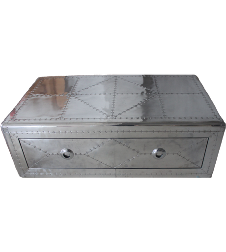 Aviator Spitfire Aluminium Trunk Coffee Table, Cocolea, , ,