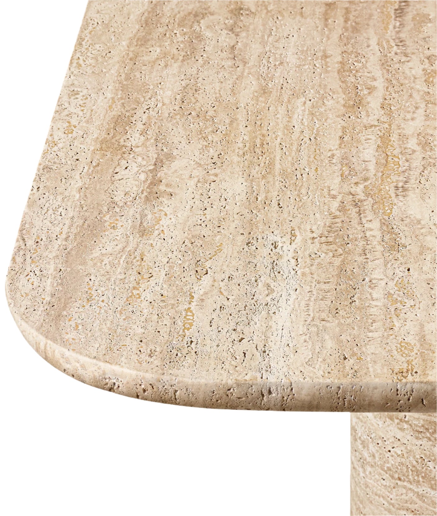Cascadia Travertine Curved Rectangle Dining Table, Cocolea, , ,