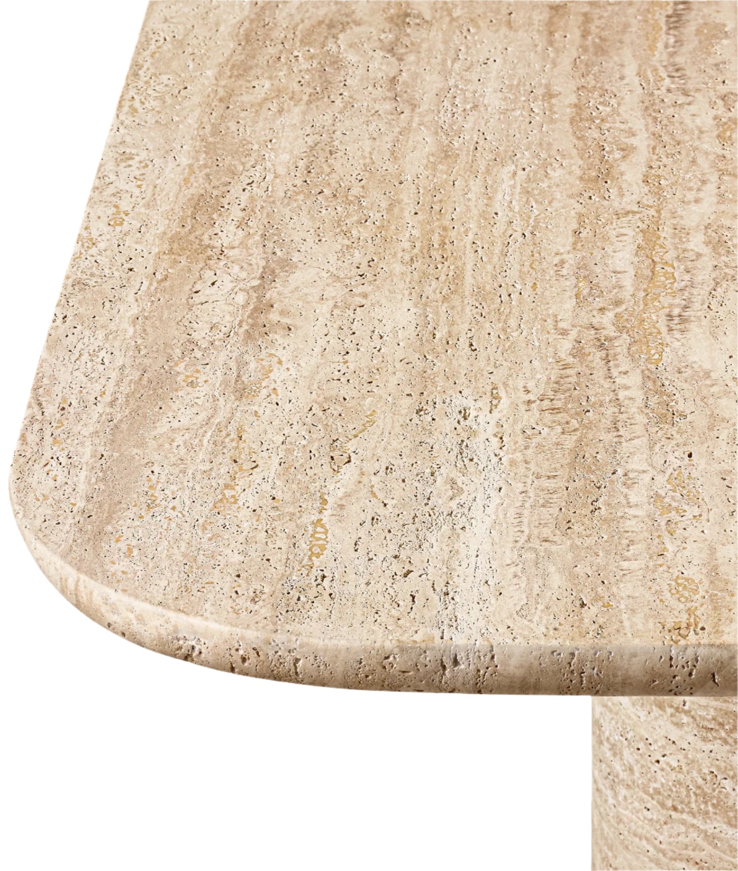 Cascadia Travertine Curved Rectangle Dining Table, Cocolea, , ,