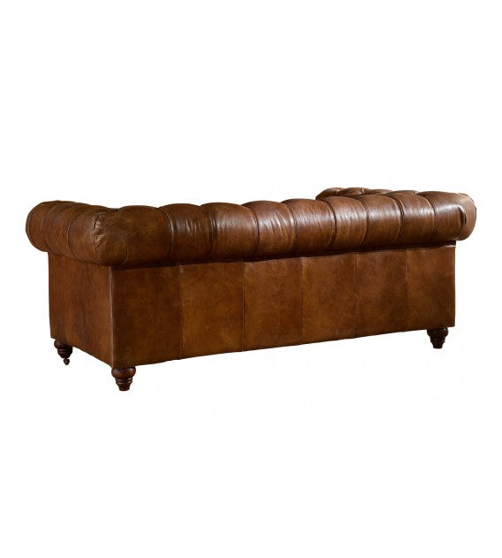 Winston Three Seat Classic Vintage Leather Chesterfield Lounge - Camel Brown, Cocolea, , ,