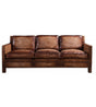 Scabrous Distressed Brown Leather Lounge - 3 seat, Cocolea, , ,