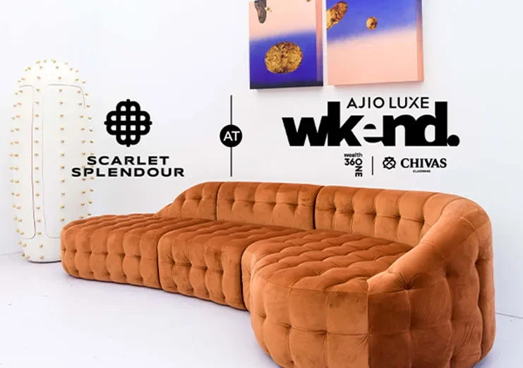 Serenity Modular Sofa Tan Velvet, Scarlet Splendor, Cocolea