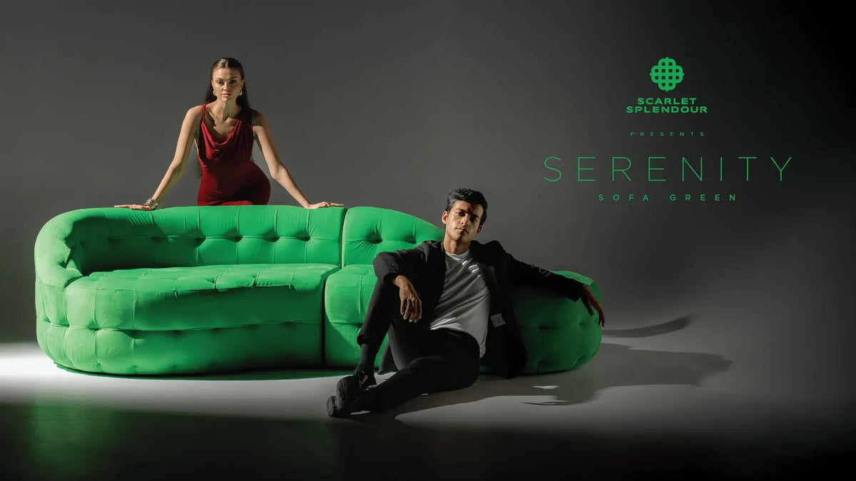 Serenity Modular Sofa Tan Velvet, Scarlet Splendor, Cocolea