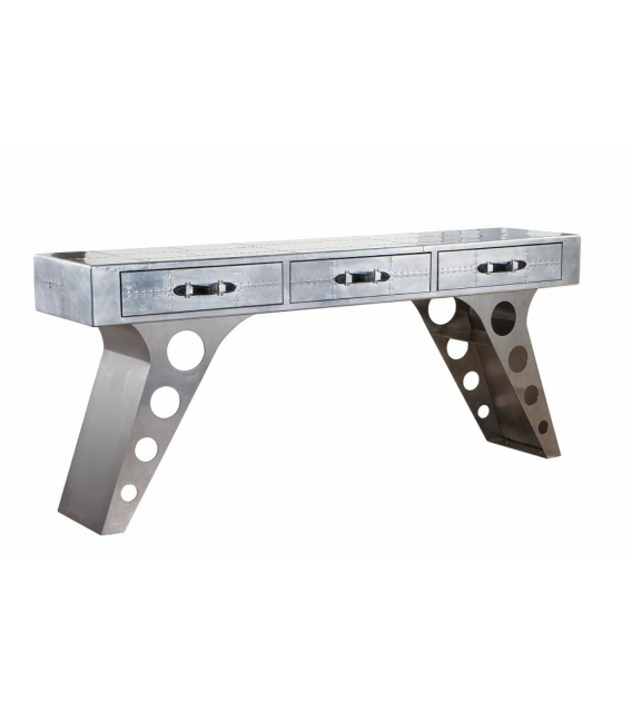 Silvare Aluminium Console with Drawers, Cocolea, , ,