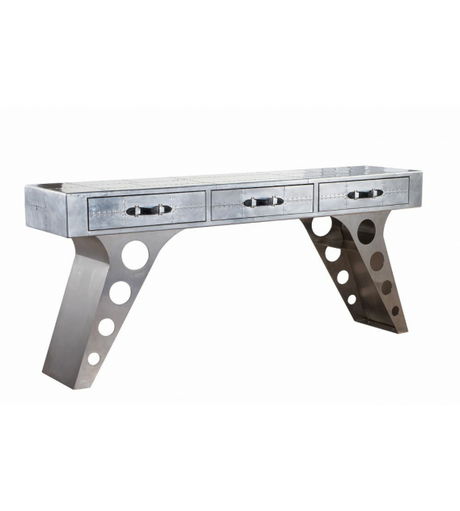 Silvare Aluminium Console with Drawers, Cocolea, , ,