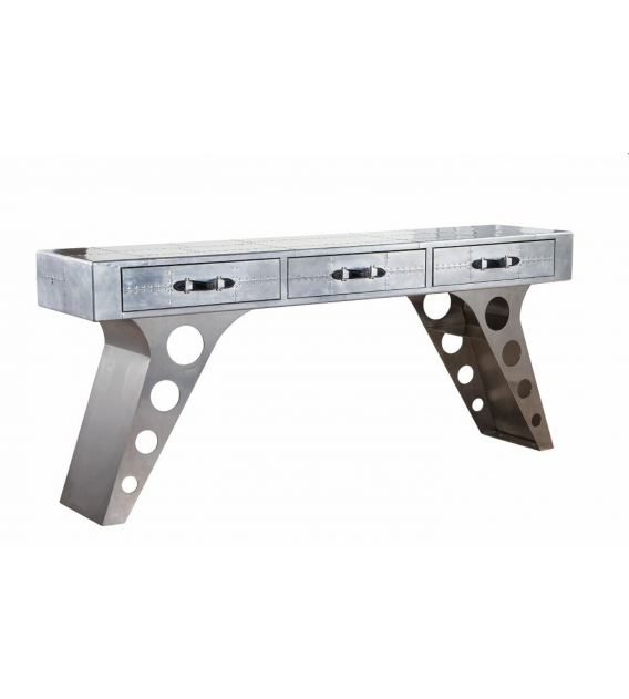 Silvare Aluminium Console with Drawers, Cocolea, , ,