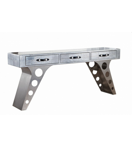 Silvare Aluminium Console with Drawers, Cocolea, , ,