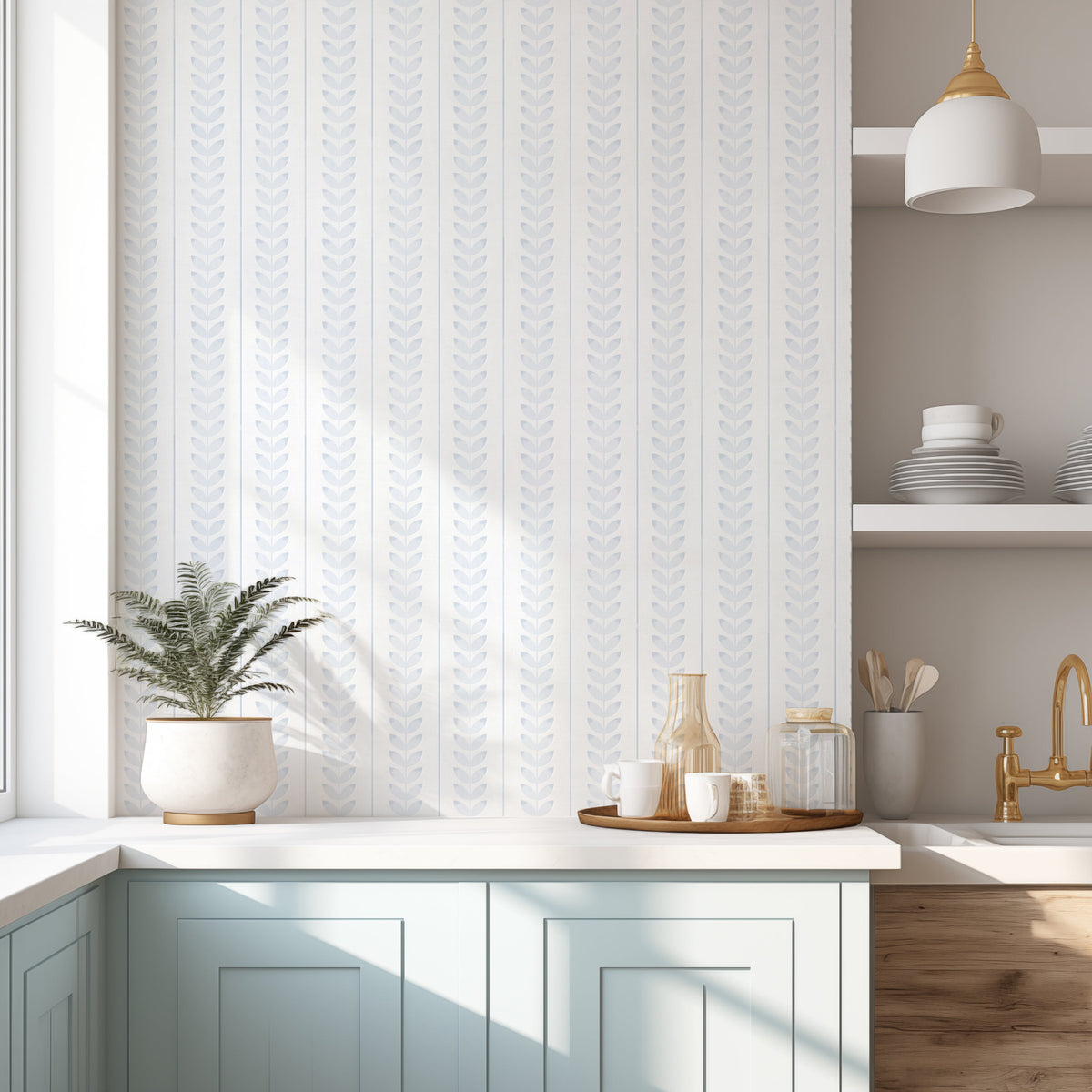 Printed wallpaper example: Hamptons stripe