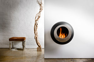 Cocoon Fires Vellum Wall-Mounted BLACK - Ethanol Fireplace, Cocolea, , ,