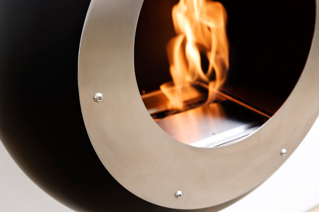 Cocoon Fires Vellum Wall-Mounted BLACK - Ethanol Fireplace, Cocolea, , ,