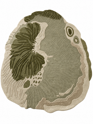 Botanical Terrain Sculptural Wool Rug
