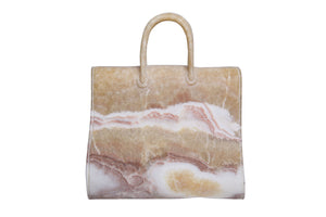 Birkin 42 Brown Marble Handbag Sculpture, Cocolea, , ,