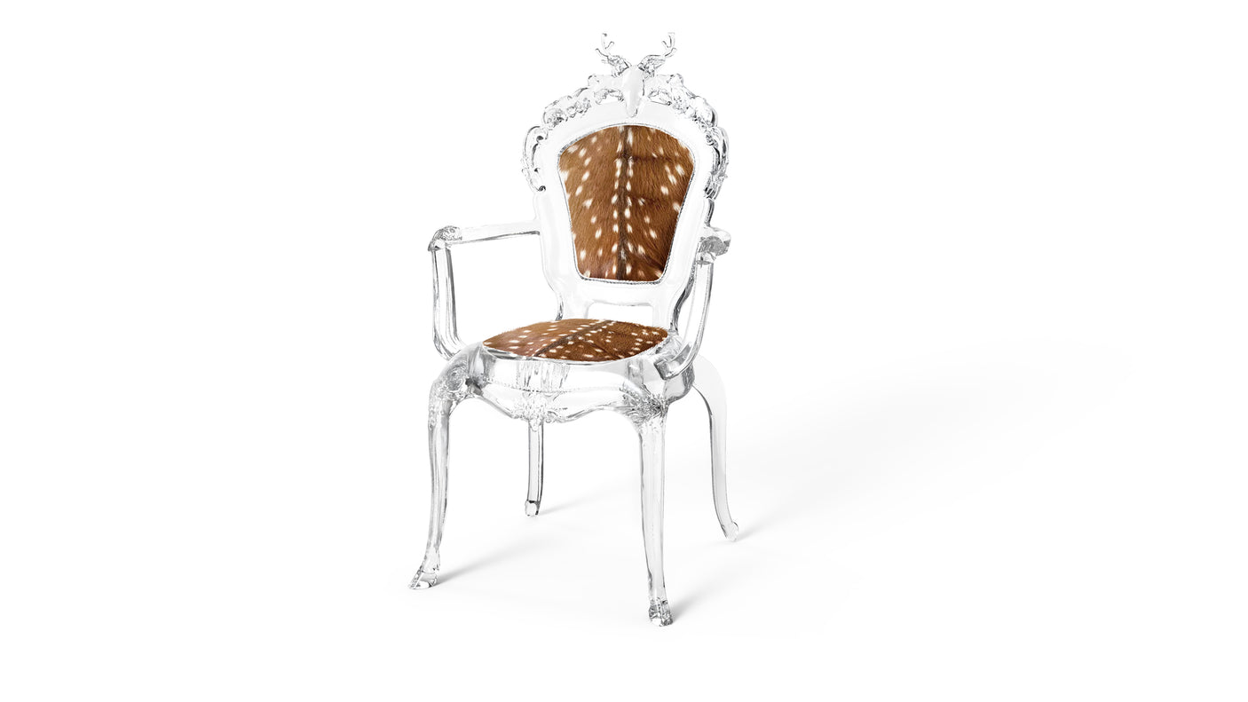 Deer Sculpture Art Chair - brown, Cocolea, , ,