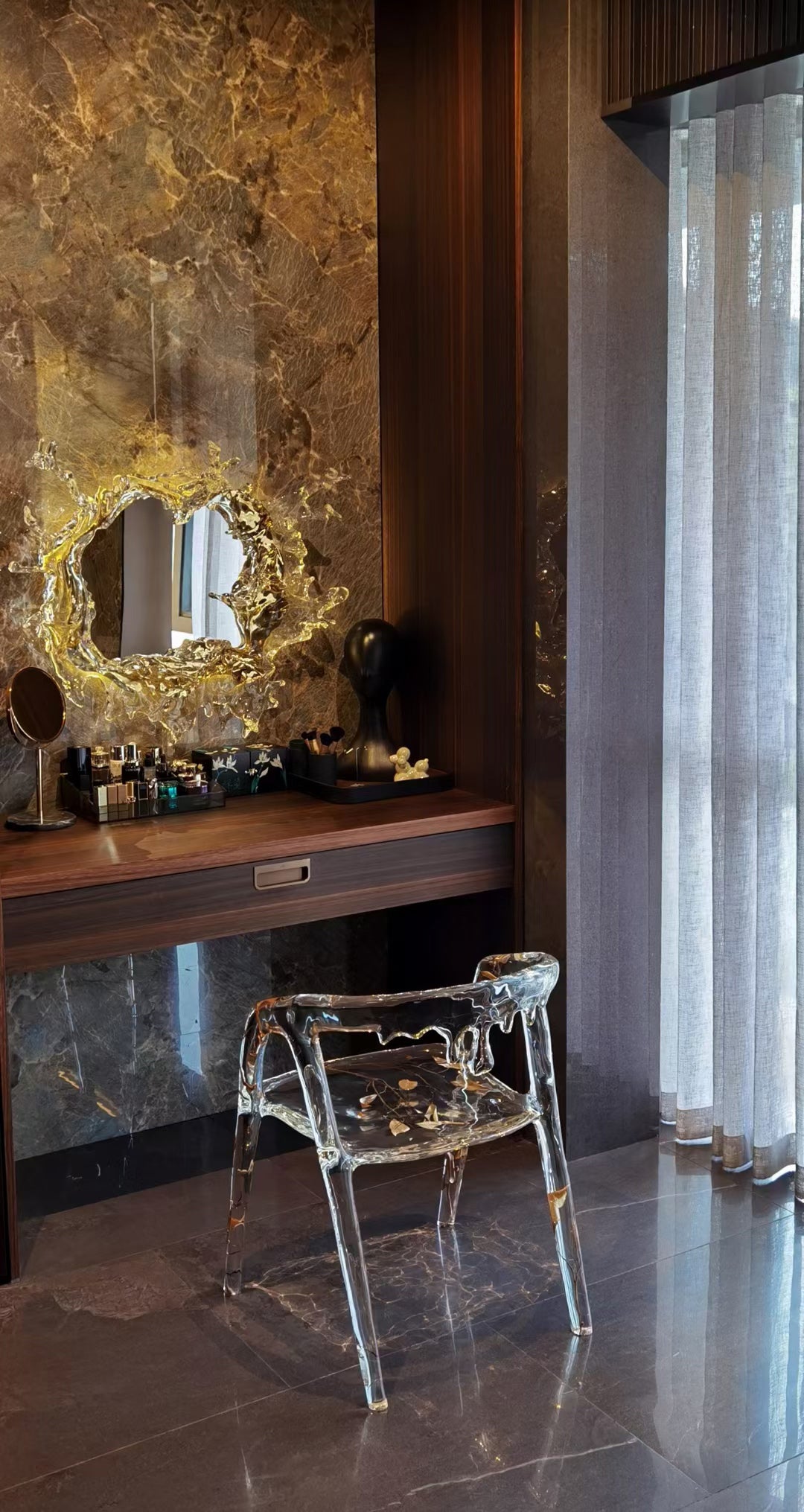 Celestial Water Mirror (GOLD WITH LED), Cocolea, , ,