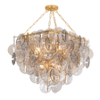 Aran Chandelier by Corbett Lighting in Vintage Gold Leaf
