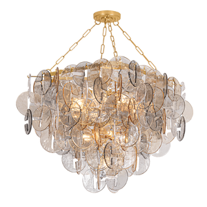 Aran Chandelier by Corbett Lighting in Vintage Gold Leaf