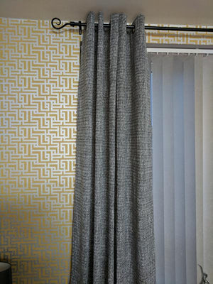 Zen wallpaper in Saffron by Natty & Polly, full pattern view