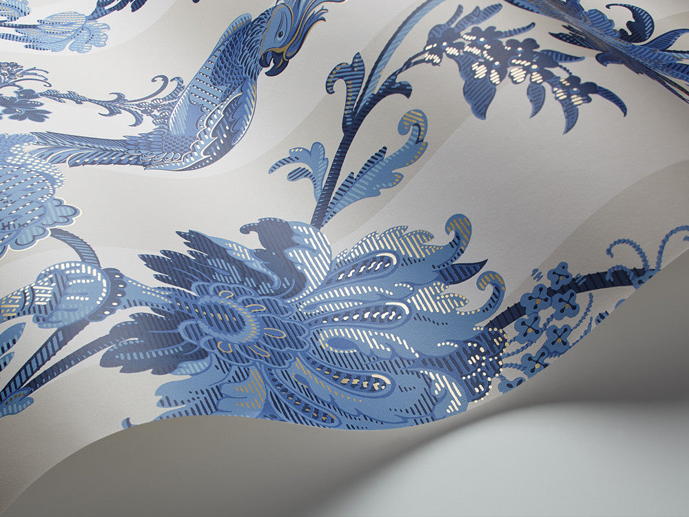 Zerzura Wallpaper, Cocolea Natty & Polly, China Blue, Per roll (53 cm × 10 m),