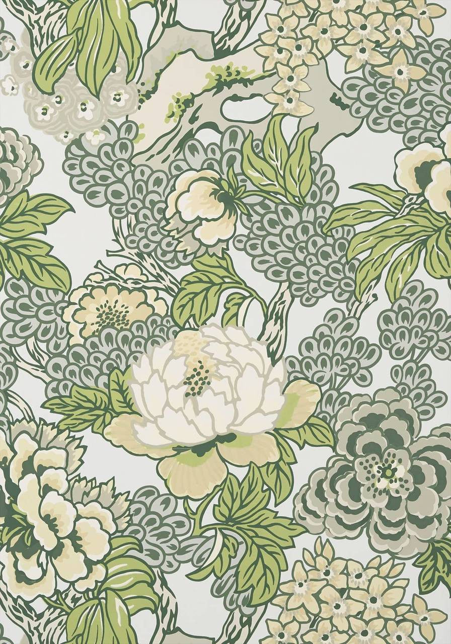 Honshu wallpaper in Robins Egg by Natty & Polly, full pattern view