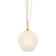 Azurite Pendant by Corbett Lighting in Vintage Polished Brass