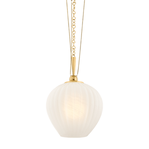 Azurite Pendant by Corbett Lighting in Vintage Polished Brass