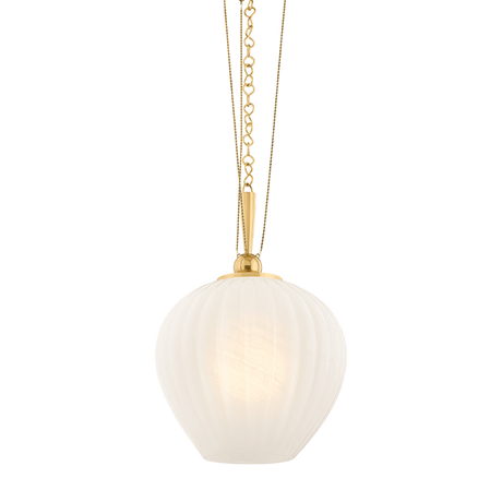 Azurite Pendant in Vintage Polished Brass, Corbett Lighting, , ,