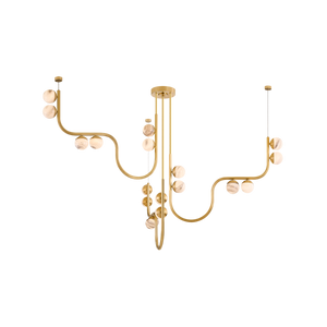 Avignon Chandelier by Corbett Lighting in Vintage Brass