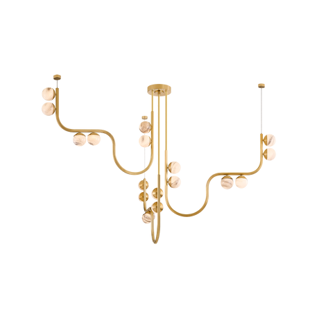 Avignon Chandelier by Corbett Lighting in Vintage Brass