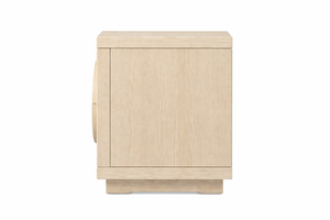 Bondi Curve Oak Bedside Table | Contemporary Light Oak Whitewash Designer Nightstand, Cocolea, , ,