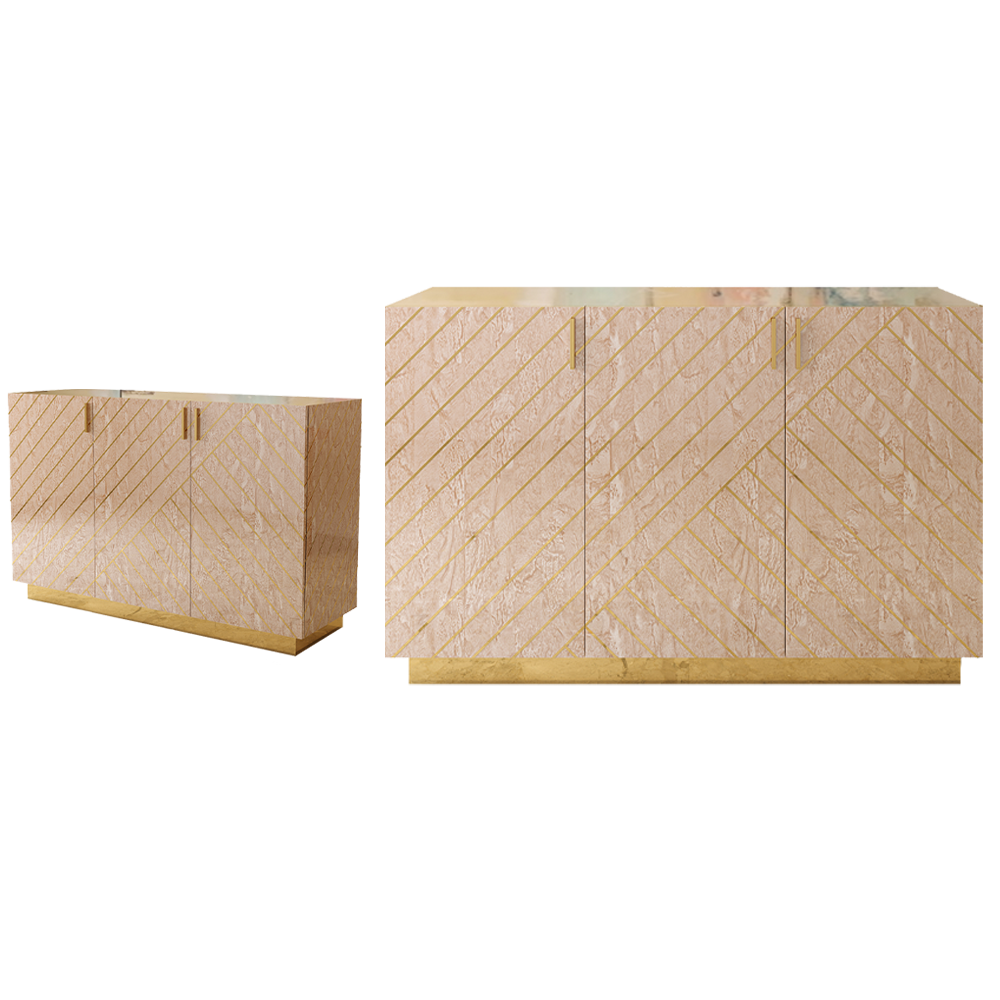 Nesso Sideboard Beige by Matteo Cibic, Scarlet Splendor, Cocolea