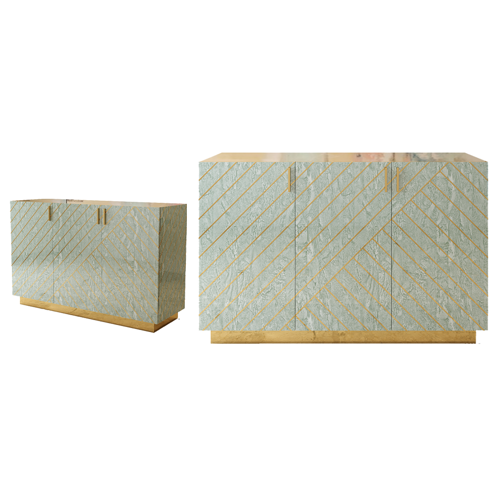 Nesso Sideboard Mint by Matteo Cibic, Scarlet Splendor, Cocolea