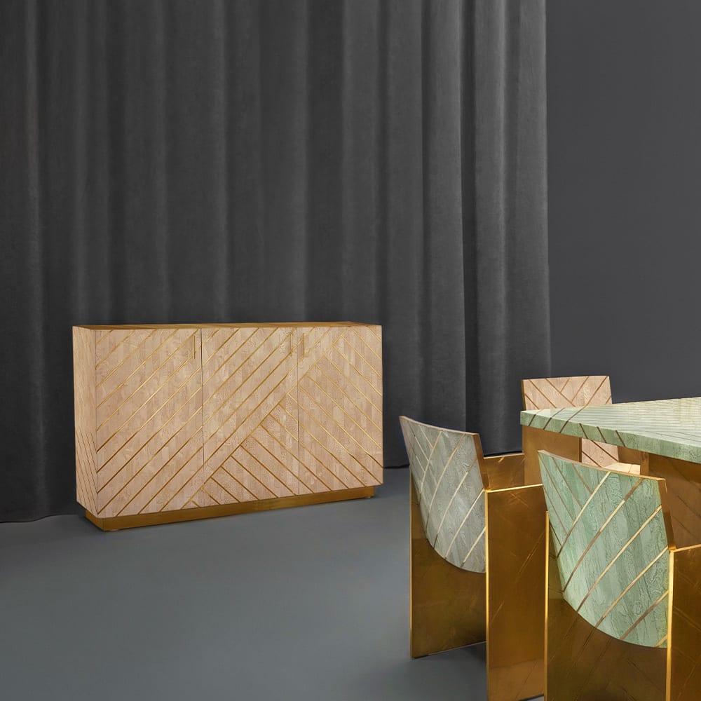 Nesso Sideboard Beige by Matteo Cibic, Scarlet Splendor, Cocolea
