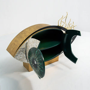 Nazar Bar Cabinet Emerald by Richard Yasmine, Scarlet Splendor, Cocolea
