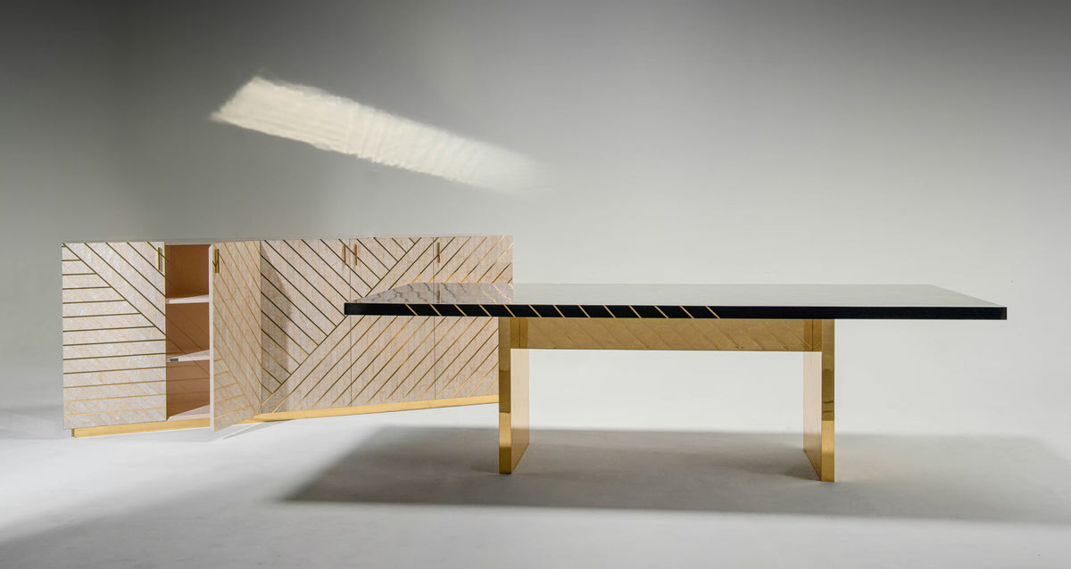 Nesso Sideboard Beige by Matteo Cibic, Scarlet Splendor, Cocolea